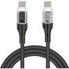 Kabel USB 2.0 danych i szybkiego ładowania USB-C męsko-męski PD 3.0 100W przezroczysty z wskaźnikiem zasilania 2m Delock 85409