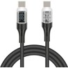 Kabel USB 2.0 danych i szybkiego ładowania USB-C męsko-męski PD 3.0 100W przezroczysty z wskaźnikiem zasilania 2m Delock 85409