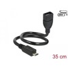 Kabel USB 2.0 micro B wtyk - USB 2.0 A gniazdo OTG giętki 35cm Delock 83927