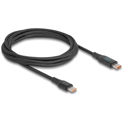 Kabel danych i szybkiego ładowania USB 2.0 USB-C męsko-męski PD 3.1 140W ze wskaźnikiem zasilania 1,2m Delock 88136