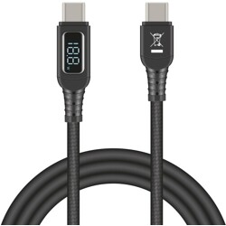 Kabel danych i szybkiego ładowania USB 2.0 USB-C męsko-męski PD 3.1 140W ze wskaźnikiem zasilania 1,2m Delock 88136