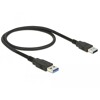 Przewód z wtykiem męskim USB 2.0 typ A - wtyk męski USB 2.0 typ A 50cm czarny Delock 84888