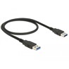 Przewód z wtykiem męskim USB 2.0 typ A - wtyk męski USB 2.0 typ A 50cm czarny Delock 84888