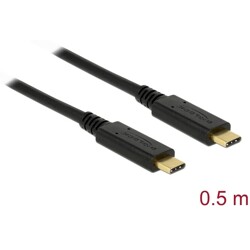 Kabel USB 3.1 10Gbps 2x typ C 50cm PD 3A Delock 83042