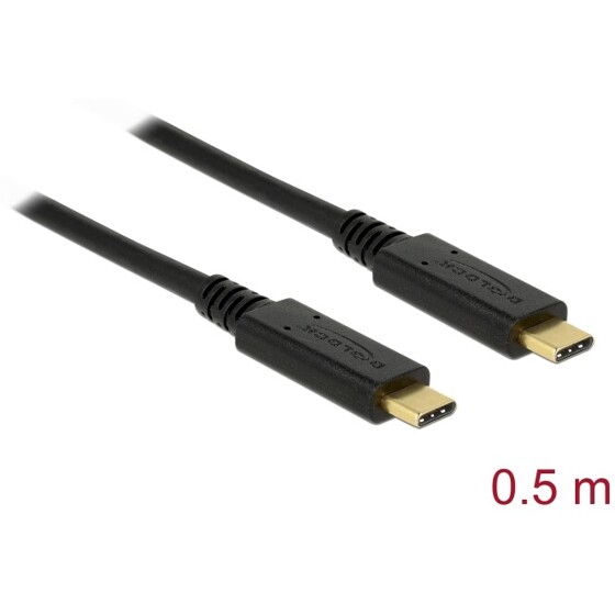 Kabel USB 3.1 10Gbps 2x typ C 50cm PD 3A Delock 83042