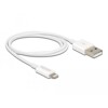Przewód do transmisji danych USB i do zasilania na Lightning biały 1m Delock 83000