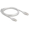 Przewód z wtykiem męskim USB 2.0 typ A - wtyk męski USB 2.0 typ A 1,5m przezroczysty Delock 83888