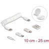 Zestaw kabla USB 5 w 1 do transmisji danych i ładowania oraz adaptera PD 3.0 60W biały Delock 66612