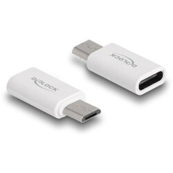 Zestaw kabla USB 5 w 1 do transmisji danych i ładowania oraz adaptera PD 3.0 60W biały Delock 66612