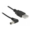 Przewód zasilający USB - DC 5.5 x 2.5mm męski 90° 1,5m Delock 85588