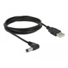 Przewód zasilający USB - DC 5.5 x 2.5mm męski 90° 1,5m Delock 85588