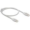 Przewód z wtykiem męskim USB 2.0 typ A - wtyk męski USB 2.0 typ A 50cm przezroczysty Delock 83886
