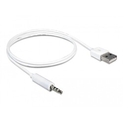 Kabel USB-A wtyk - 3,5mm Jack 4-pin. IPod Shuffle 1+2 1m Delock 83182