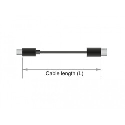 Kabel koncentryczny USB typ C do DisplayPort - DP Alt Mode - 4K 60Hz 1m Delock 83709
