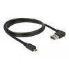 Przewód USB 2.0 typ A na micro-B kątowy 1m czarny Delock 85165