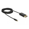 Kabel koncentryczny USB typ C do DisplayPort - DP Alt Mode - 4K 60Hz 2m Delock 83710