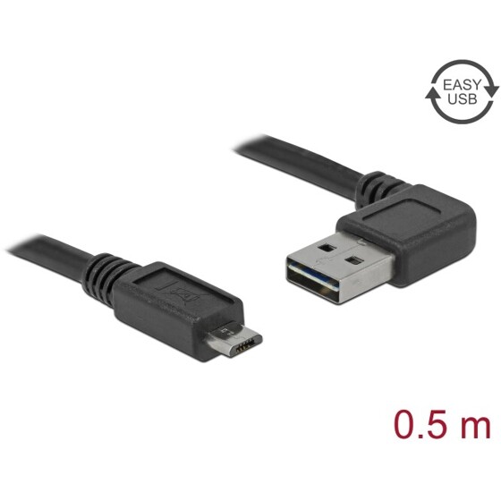 Przewód USB 2.0 typ A na USB 2.0 typ micro-B 50cm Delock 85163