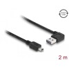 Przewód USB 2.0 typ A na USB 2.0 typ mini-B 2m czarny Delock 83379