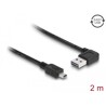 Przewód USB 2.0 typ A na USB 2.0 typ mini-B 2m czarny Delock 83379