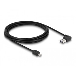 Przewód USB 2.0 typ A na USB 2.0 typ mini-B 3m czarny Delock 83380