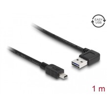 Przewód USB 2.0 typ A na USB 2.0 typ mini-B 1m czarny Delock 83378