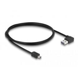 Przewód USB 2.0 typ A na USB 2.0 typ mini-B 1m czarny Delock 83378