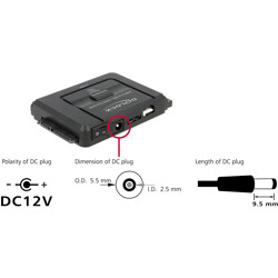 Konwerter USB 5Gbps do SATA 6Gb/s / 40-pinowe IDE / 44-pinowe IDE z funkcją archiwizacji Delock 61486