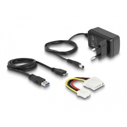Konwerter USB 5Gbps do SATA 6Gb/s / 40-pinowe IDE / 44-pinowe IDE z funkcją archiwizacji Delock 61486