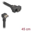 Kabel USB 3.1 Gen.2 klucz A 20 pin męski - USB 3.1 Gen.2 USB-C żeński na panel 45cm Delock 85326