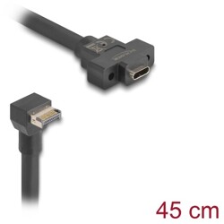 Kabel USB 3.1 Gen.2 klucz A 20 pin męski - USB 3.1 Gen.2 USB-C żeński na panel 45cm Delock 85326