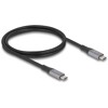 Kabel USB 40Gbps USB-C męsko-męski PD 3.1 240W 1m szary metalowy Delock 81191