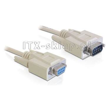 Kabel szeregowy RS-232 prosty 1:1 męsko-żeński M-F 3m