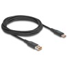 Kabel danych i szybkiego ładowania USB 2.0 USB-C + USB typ A - USB-C męsko-męski PD 3.1 140W ze wskaźnikiem mocy 1,2m Delock 881