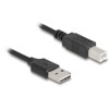 Kabel spiralny EASY-USB 2.0 typ A męski do USB typ B męski 50cm do 80cm czarny Delock 90130