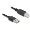 Kabel spiralny EASY-USB 2.0 typ A męski do USB typ B męski 50cm do 80cm czarny Delock 90130