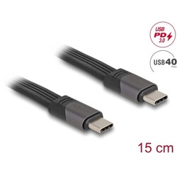 Płaski kabel wstążkowy USB 40Gbps FPC z USB-C do USB-C 15cm PD 3.0 100W Delock 80099