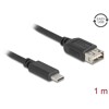 Kabel USB 2.0 USB-C męski na EASY USB typ A żeński 1m Delock 81536