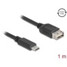 Kabel USB 2.0 USB-C męski na EASY USB typ A żeński 1m Delock 81536