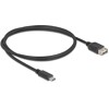 Kabel USB 2.0 USB-C męski na EASY USB typ A żeński 1m Delock 81536