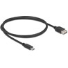 Kabel USB 2.0 USB-C męski na EASY USB typ A żeński 1m Delock 81536
