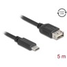 Kabel USB 2.0 USB-C męski na EASY USB typ A żeński 5m Delock 81539
