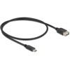Kabel USB 2.0 USB-C męski na EASY USB typ A żeński 50cm Delock 81535