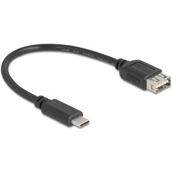 Kabel USB 2.0 USB-C męski na EASY USB typ A żeński 20cm Delock 81534