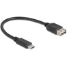 Kabel USB 2.0 USB-C męski na EASY USB typ A żeński 20cm Delock 81534