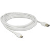 Przewód USB 2.0 typ A na USB 2.0 typ mini-B 3m biały Delock 85161