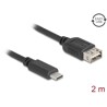 Kabel USB 2.0 USB-C męski na EASY USB typ A żeński 2m Delock 81537