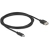 Kabel USB 2.0 USB-C męski na EASY USB typ A żeński 2m Delock 81537