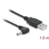 Kabel USB Power - DC 3,5 x 1,35mm wtyk 90° 1,5m Delock 83577