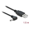 Kabel USB Power - DC 3,5 x 1,35mm wtyk 90° 1,5m Delock 83577