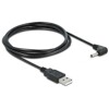 Kabel USB Power - DC 3,5 x 1,35mm wtyk 90° 1,5m Delock 83577